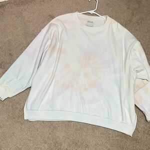 American Eagle White Tie Dye Jegging Fit Sweater